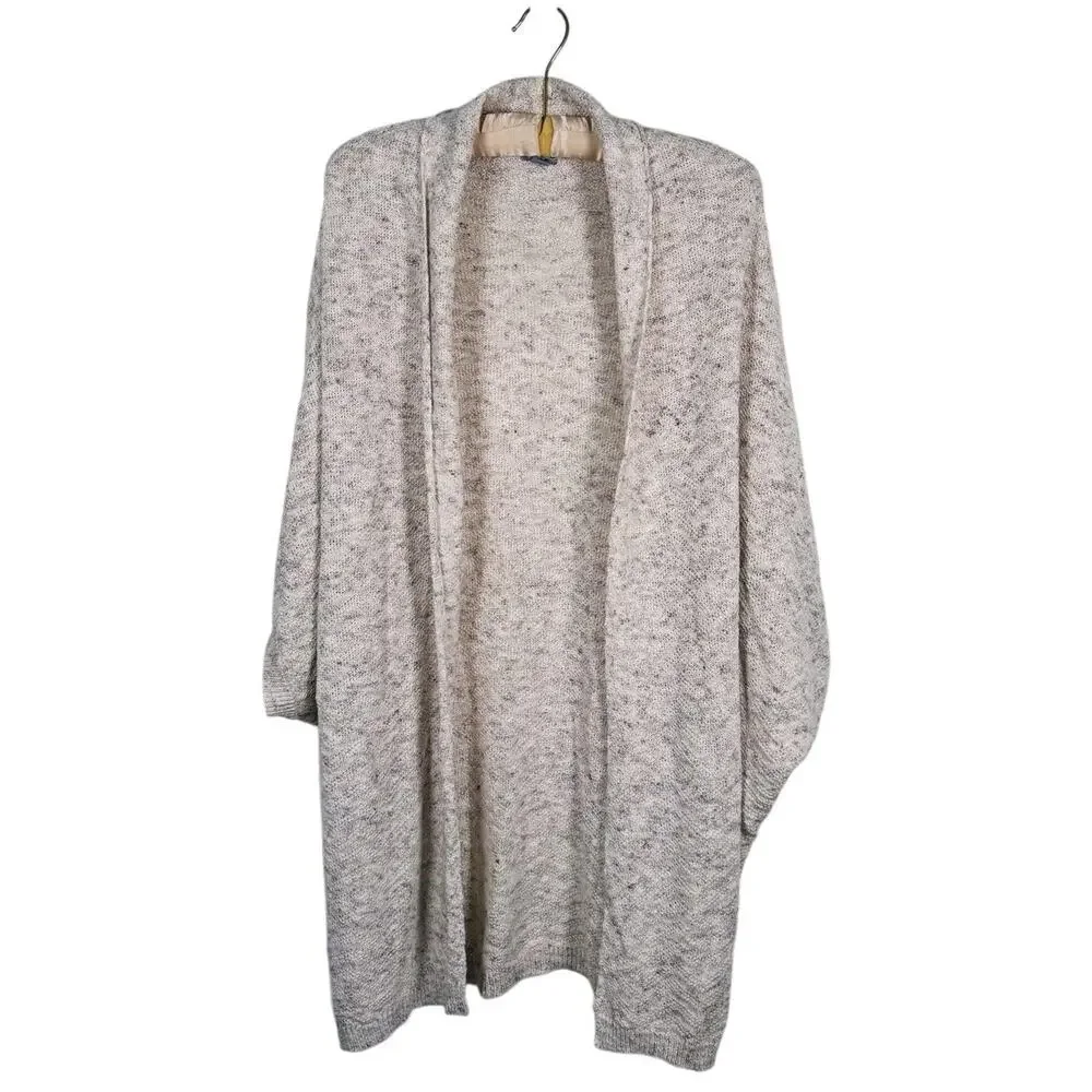 Aerie Open Front Cardigan Size Medium Oatmeal Neutral Duster Cozy Lounge Granola